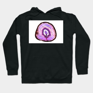 Purple agate mineral cross section Hoodie